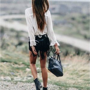 Blank NYC Whip It Fringe Shorts Coachella Shorts